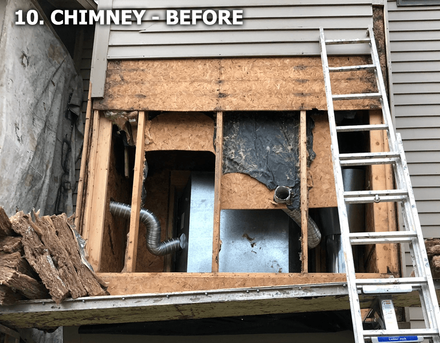 chimney before